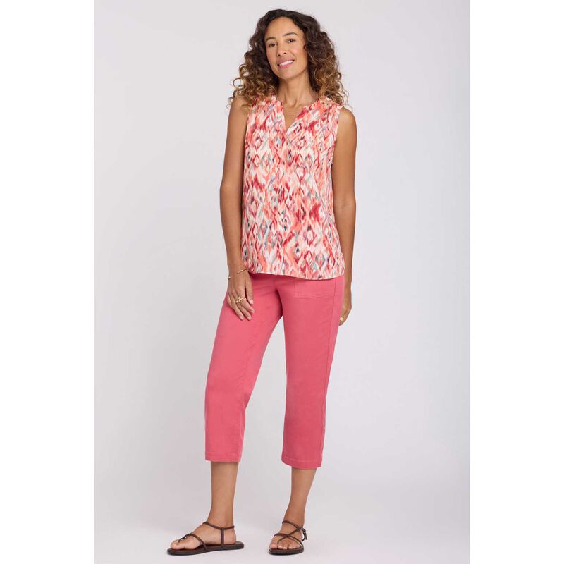 NYDJ Sleeveless Pintuck Blouse image number 1